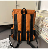 Lightweight Flap Backpack | 0.6kg Weight Reduction, 42L Large Capacity, Outdoor Mountain Style Meets Commuter Versatility(ORANGE)