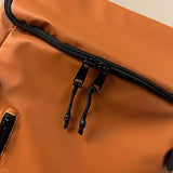 Lightweight Flap Backpack | 0.6kg Weight Reduction, 42L Large Capacity, Outdoor Mountain Style Meets Commuter Versatility(ORANGE)