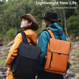 Lightweight Flap Backpack | 0.6kg Weight Reduction, 42L Large Capacity, Outdoor Mountain Style Meets Commuter Versatility(BLACK)