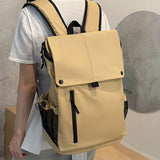 Lightweight Flap Backpack | 0.6kg Weight Reduction, 42L Large Capacity, Outdoor Mountain Style Meets Commuter Versatility(khaki)