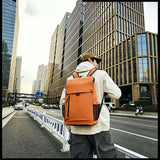 Lightweight Flap Backpack | 0.6kg Weight Reduction, 42L Large Capacity, Outdoor Mountain Style Meets Commuter Versatility(khaki)