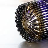 Hand-Carved Purple Kiriko Glass, Crystal Whiskey Glass, Edo Pattern High-End Spirits Glass