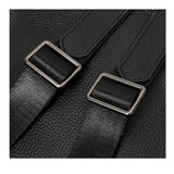 Lychee-grain leather backpack: wear-resistant, large capacity, casual travel & commute, multiple carry ways, zipper anti-theft, premium texture.(grey)