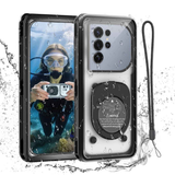 Newly Upgraded IPX8 Diving Phone Case, 15m Waterproof, 6.9-inch Universal, Surfing Swimming Underwater Photography, Shockproof and Scratch-Resistant.GREY WHITE