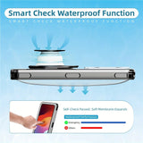 Newly Upgraded IPX8 Diving Phone Case, 15m Waterproof, 6.9-inch Universal, Surfing Swimming Underwater Photography, Shockproof and Scratch-Resistant.GREY WHITE