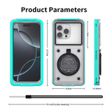 Newly Upgraded IPX8 Diving Phone Case, 15m Waterproof, 6.9-inch Universal, Surfing Swimming Underwater Photography, Shockproof and Scratch-Resistant.GREY WHITE
