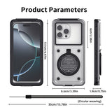 Newly Upgraded IPX8 Diving Phone Case, 15m Waterproof, 6.9-inch Universal, Surfing Swimming Underwater Photography, Shockproof and Scratch-Resistant.GREY WHITE
