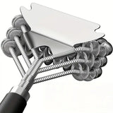 Bristle-Free Stainless Steel BBQ Grill Brush Heavy Duty Steam Clean Coil Head with Scraper