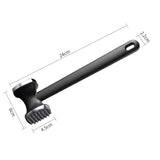 Dual-Sided Multi-Function Meat Mallet, 36 Spikes for Deep Tendon Cutting & Tenderizing, Flat Side for Smashing Cucumbers & Garlic, Nylon Handle with Zinc Alloy Head, Practical Kitchen Tool./golden