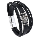Darrahopens Fashion > Men's Fashion > Men's Accessories 2PCS Handwoven Tree of Life Magnetic Clasp Bracelet, featuring a brown synthetic leather double-layer design. Blending vintage charm with contemporary style, it symbolizes flourishing life and is perfect for both personal wear and thoughtful gifting.