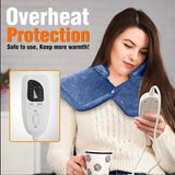 Dark grey This multifunctional electric heating pad: 6 temperature levels, 4 timer settings, magnetic interface, portable, machine washable, perfect for home relaxation and a warm gift.