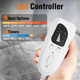 Dark grey This multifunctional electric heating pad: 6 temperature levels, 4 timer settings, magnetic interface, portable, machine washable, perfect for home relaxation and a warm gift.