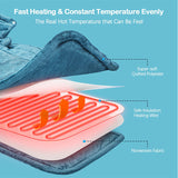 Silver gray This multifunctional electric heating pad: 6 temperature levels, 4 timer settings, magnetic interface, portable, machine washable, perfect for home relaxation and a warm gift.