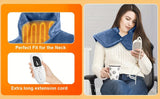 Silver gray This multifunctional electric heating pad: 6 temperature levels, 4 timer settings, magnetic interface, portable, machine washable, perfect for home relaxation and a warm gift.