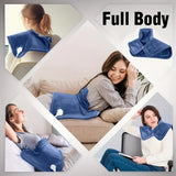 Silver gray This multifunctional electric heating pad: 6 temperature levels, 4 timer settings, magnetic interface, portable, machine washable, perfect for home relaxation and a warm gift.