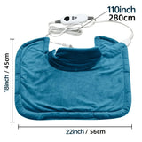 Silver gray This multifunctional electric heating pad: 6 temperature levels, 4 timer settings, magnetic interface, portable, machine washable, perfect for home relaxation and a warm gift.