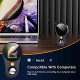 2 Inch 500X HD Portable Handheld Digital Microscope with Screen USB Connect to Computer for Plant Insect Repair Inspection.BLACK