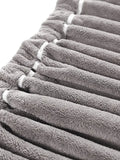 Men's Coral Fleece Wearable Bath Skirt, Embroidered Design Soft & Quick-Dry, Snap Button & Drawstring Anti-Slip, Essential for Home Bathing & Relaxation