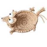 2PCS Hand-crocheted squirrel coaster, soft and durable yarn. The cute and adorable design combines decoration, heat insulation, and stress relief in one. Compact and practical, it brightens up your office life.