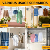Retractable Invisible Clothesline | Freely Extends to 4.2 Meters, Holds Up to 40 Pounds, Suitable for Balcony Bathroom Outdoor Use, Essential for Small Spaces(white)