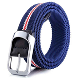 Three-Color Braided Golf Elastic Belt, Unisex, Stretchy Comfort and Versatile Matching, Top Choice for High-Quality Casual Trouser Belts(Blue+gray+white) In Australia - Darrahopens