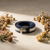 Three-Color Braided Golf Elastic Belt, Unisex, Stretchy Comfort and Versatile Matching, Top Choice for High-Quality Casual Trouser Belts/Coffee color+brown+white