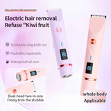 Women's Electric Dual Head Hair Remover – Double Ring Blade for Efficient Hair Removal, Fine Trimming Blade for Detailed Grooming, IPX7 Full Body Waterproof, Safe and Painless(purple)