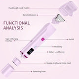 Women's Electric Dual Head Hair Remover – Double Ring Blade for Efficient Hair Removal, Fine Trimming Blade for Detailed Grooming, IPX7 Full Body Waterproof, Safe and Painless(purple)