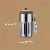 Smart Temp-Display Tumbler: 15.5oz Large Capacity, See the Temp, Enjoy Hot/Cold Freely – Just Right Every Sip./blue