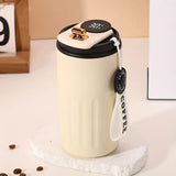 Smart Temp-Display Tumbler: 15.5oz Large Capacity, See the Temp, Enjoy Hot/Cold Freely – Just Right Every Sip./blue