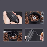 1-Pack, Manual Coffee Grinder, Hand Coffee Grinder with Built-in Digital Adjustable Setting, Black, Stainless Steel Conical Burr, Coffee Bean Grinder