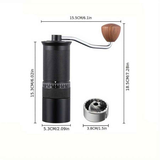 1-Pack, Manual Coffee Grinder, Hand Coffee Grinder with Built-in Digital Adjustable Setting, Black, Stainless Steel Conical Burr, Coffee Bean Grinder
