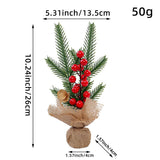 25cm Pine Needle Style Desktop Mini Christmas Tree, Christmas Window Potted Decoration
