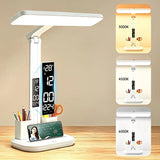 Multifunctional Smart Eye Protection Desk Lamp, integrating lighting, digital display, and storage in one, with multi-angle adjustment, eye-friendly and practical./11 rechargeable 2000mah In Australia - Darrahopens