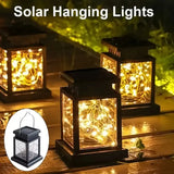 Solar Copper Wire Light: Auto Light Control, No Electricity Bill, 30 LEDs Illuminate Your Garden Night Sky./Four-color 30 beads