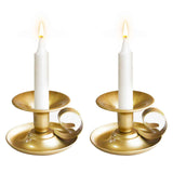 2PCS Handmade Iron Art Vintage Candle Holders, Matte Texture Lights Up Romantic Moments (Gold) In Australia - Darrahopens