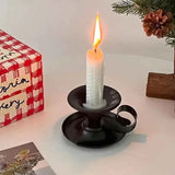 2PCS Handmade Iron Art Vintage Candle Holders, Matte Texture Lights Up Romantic Moments (Gold) In Australia - Darrahopens