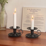 2PCS Handmade Iron Art Vintage Candle Holders, Matte Texture Lights Up Romantic Moments (Gold)