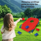 kids outdoor toys throwing game bean bag toss set foldable portable hand eye coordination educational toy family party camping interactive equipment BLUE