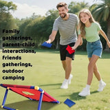 kids outdoor toys throwing game bean bag toss set foldable portable hand eye coordination educational toy family party camping interactive equipment BLUE