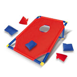 kids outdoor toys throwing game bean bag toss set foldable portable hand eye coordination educational toy family party camping interactive equipment BLUE