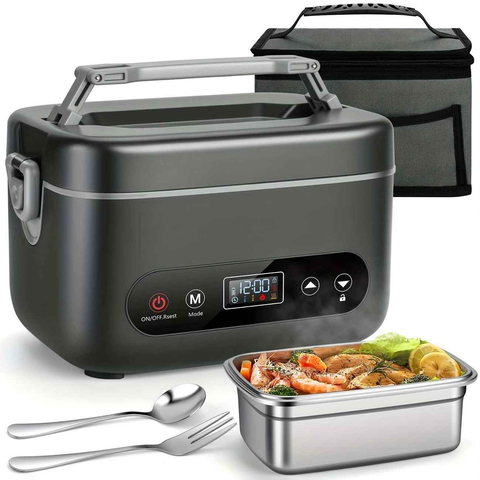1.2L Electric Lunch Box 12000mAh Portable Food Warmer 5-Sided Heat Auto Temp AU