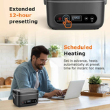1.2L Electric Lunch Box 12000mAh Portable Food Warmer 5-Sided Heat Auto Temp AU