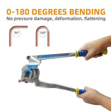 Multifunctional Manual Tube Bender, 0-180° Precision Bending, Compatible with Three Pipe Diameters, Effortless and Easy to Operate