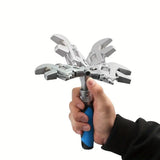 10-inch Telescoping Ratcheting Adjustable Wrench, 180-Degree Swivel Multi-Function Pipe Tool, Hardware & Emergency Repair Tool