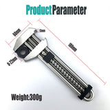 Multitool Adjustable Wrench – Portable Stainless Steel Multi-Function Wrench with Bottle Opener, Hammer & Box Cutter, Survival & EDC Tool
