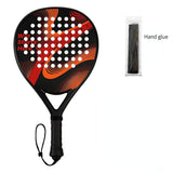 Padel Racket Carbon Fiber Lightweight Control EVA Core | Comfort Grip for Beginner & Intermediate Players（Blue-black line single shot）
