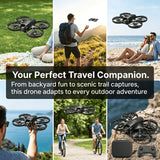 M5 Brushless Retractable Screen Drone with Live View, Optical Flow, Gesture Photo, 50x Zoom, One-Key Takeoff/Landing, 6-Axis Gyro, 100m Control – Aerial Photography（Batteries*2）