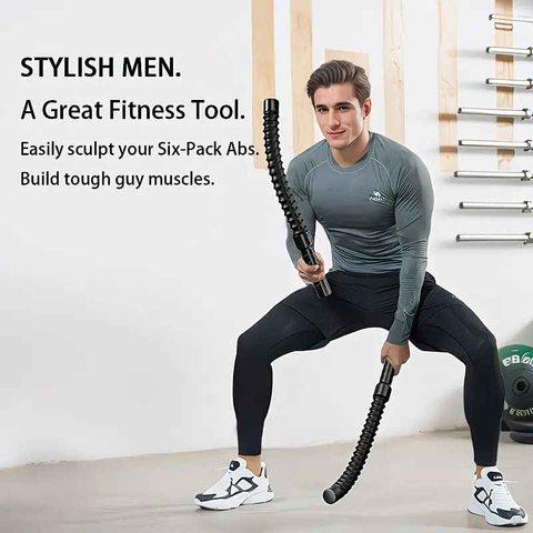 2PCS Wireless Battle Rope Fitness Stick, Strong Spring Resistance, Full Body Muscle Sculpting, Anti-Slip and Durable, Indoor and Outdoor Use, Essential for Body Shaping In Australia - Darrahopens