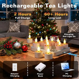 12-Pack Rechargeable LED Tea Lights, Smart Remote Control, Flameless Safe Romance, All-Scene Ambiance Essential